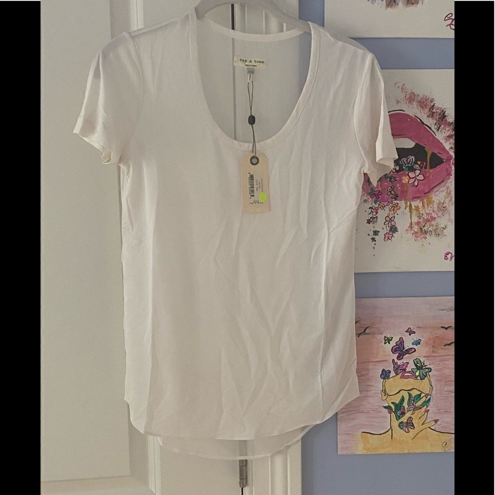 Rag and bone  White Leon Tee